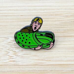 Crickey Croc Funny Enamel Pin, Meme Pin